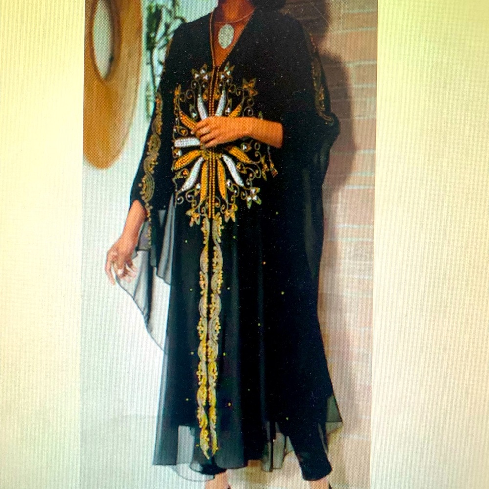 Beaded long caftan